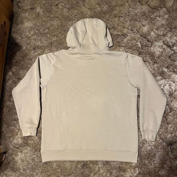 Cabela's Camo Logo Hoodie Beige Mens Large Pullover Sweatshirt Fleece Hunting - Picture 5 of 5